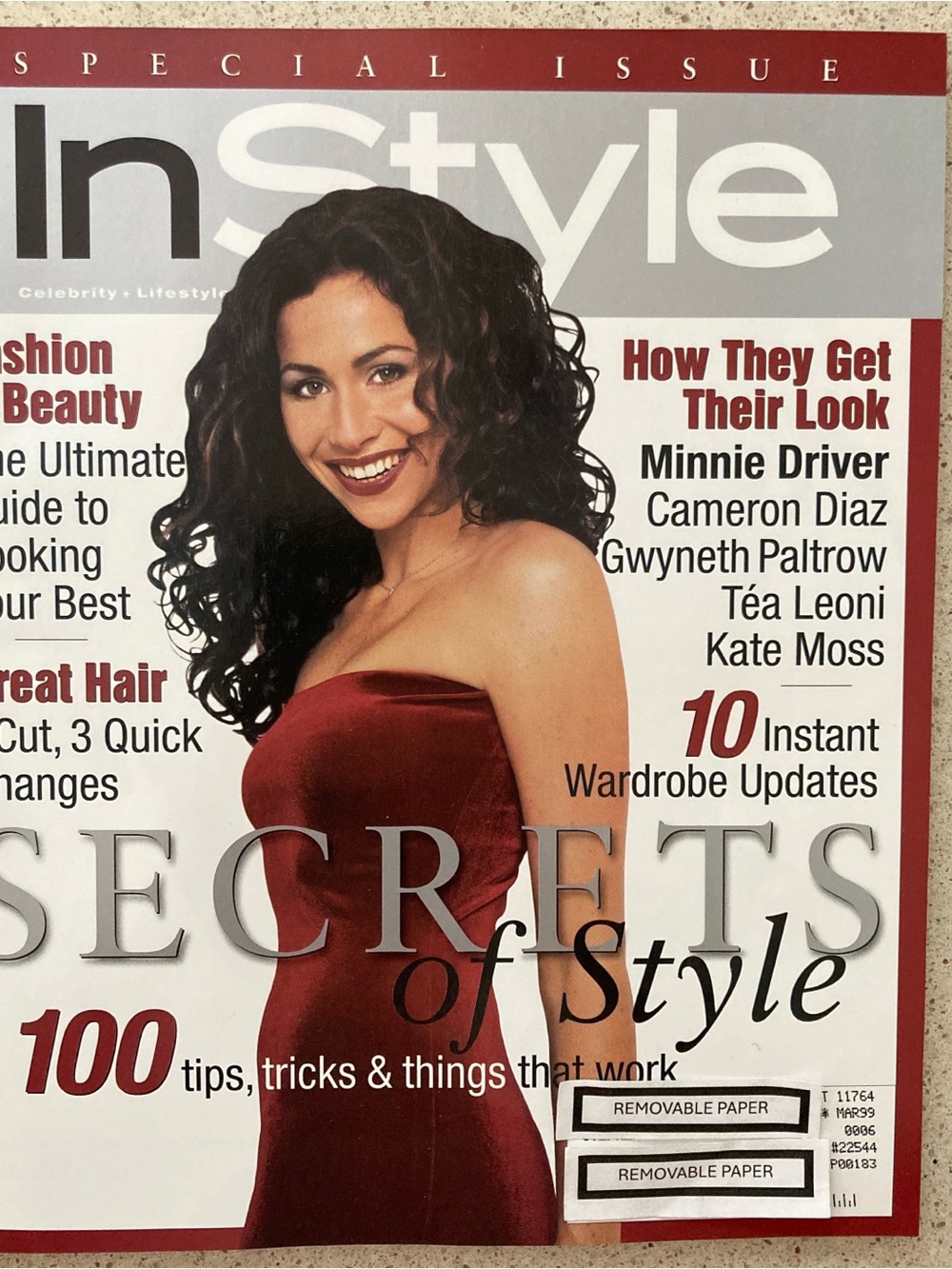 InStyle Magazine SPECIAL ISSUE Fall 1998 Minnie Driver - Address Label Printed
